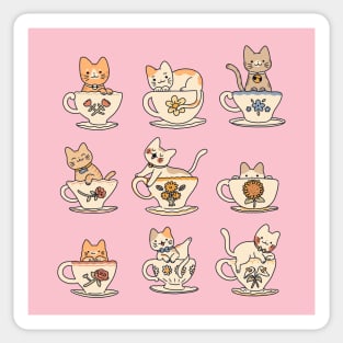 Cats and Tea Sticker